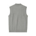 thumbnail image 7 of Resicozy Men's Sleeveless Sweater Vest V-Neck Casual Knit Button Down Solid Color Cardigan Vest Gray XL, 7 of 7