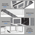 thumbnail image 6 of YODOLLA Large Wooden Chicken Coop with Nesting Boxes,  Fits 6-8 Chickens in Gray, 6 of 7