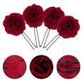 thumbnail image 1 of CATIEBYE 8Pcs Retro Style Dark Red Rose Hair Pins for Wedding Updo and Party Hair, 1 of 8