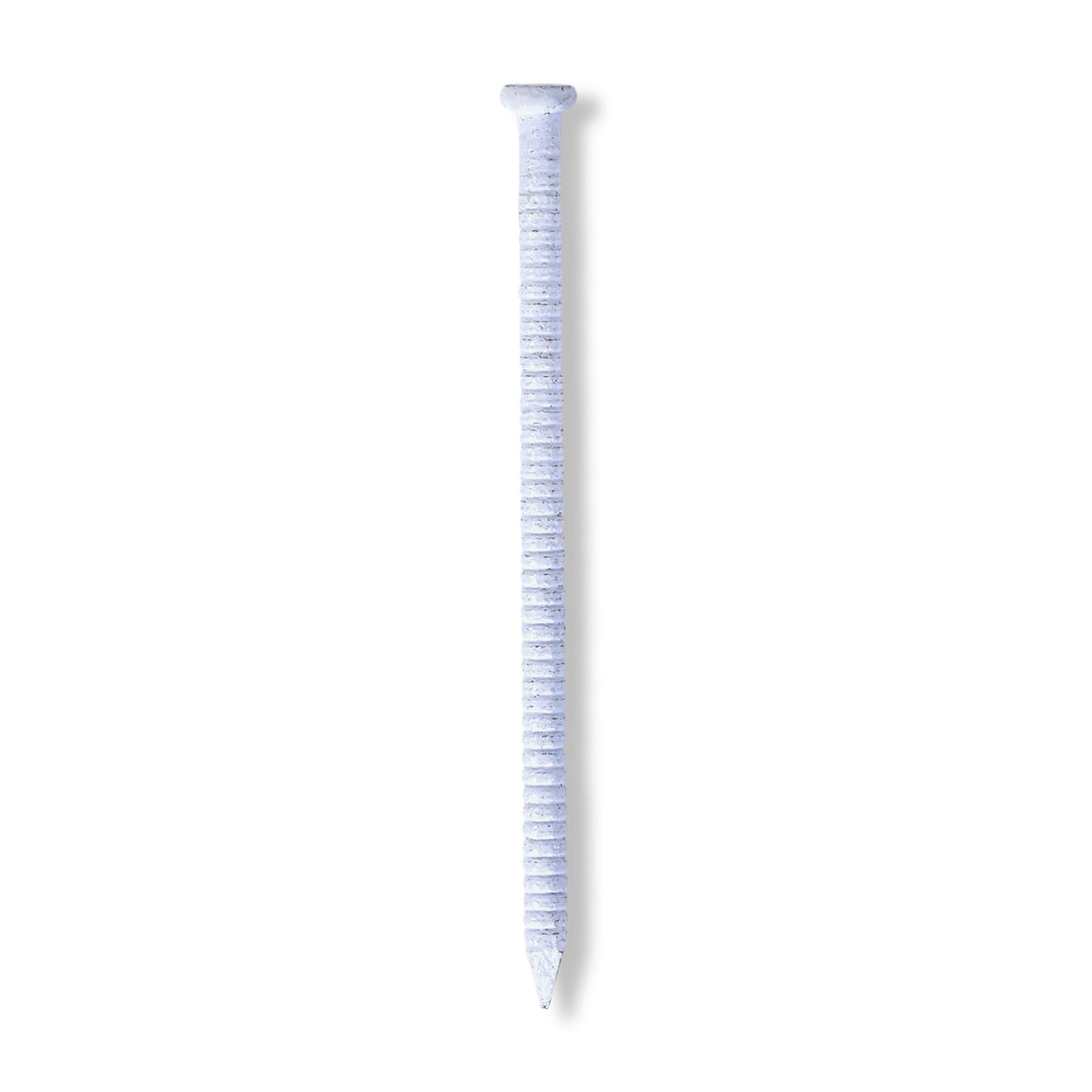 Fas-n-tite Panel Nails, 1", Steel, Painted Finish, White, Interior Finishing Nails