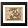 thumbnail image 2 of Nicolaes Pietersz. Berchem 24x20 Black Modern Framed Museum Art Print Titled - Cows Crossing a Ford with a Couple and a Dog (1656), 2 of 5