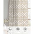 thumbnail image 6 of Beige Boho Sheer Curtains 54 Inch Length 2 Panels Set for Living Room/Bedroom, Vintage Ethnic Tribe Abstract Art Geometric Kitchen Curtains Grommet Semi-Sheer Curtains Window Treatments 42"x54"x2, 6 of 7