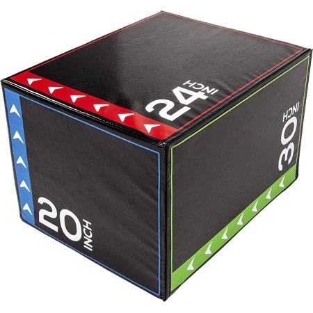 BalanceFrom 3 in 1 - 20"x24"x30" Foam Plyometric Box Jumping Exercise, 16-Pound