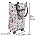 thumbnail image 2 of Elderly Household Shopping Cart Foldable Trolley Bag with Rolling Wheel, Grocery Foldable Cart Shopping Trolley Grocery Carts for Outdoors, 2 of 7