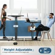 edx Electric Standing Desk, Height Adjustable Desk, 48 x 24 Inches Ergonomic Stand up Desk with Memory Preset and T-Shaped Metal Bracket for Home Office