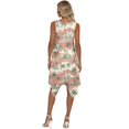 thumbnail image 5 of HELLHERO Tropical Palm Floral Women's Sleeveless Dress for Party Graduation, Side Pockets With Side Pockets Sleeveless Dresses, 5 of 8