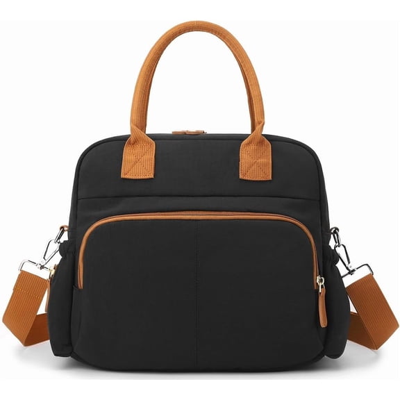 Sunyuer Diaper Bag Tote, Travel Stylish Mommy Bag with Stroller Clips, Large Capacity Hospital Bag for Labor and Delivery