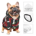 thumbnail image 3 of Honeii Sweat à Capuche Imprimé Champignons Rouges pour Petits Chiens, Chandails à Capuche pour Animaux de Compagnie Automne Hiver, Vêtements Chauds pour Petits Chiens, Costume-TTG, 3 of 7