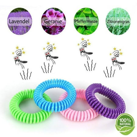 (7 Individually Packed Bands)Mosquito Guard Kids Repellent Bands/Bracelets Made with Natural Plant Based Ingredients - 100% All Natural Plant Based Oil-Citronella, Lemongrass Oil and (Best Natural Mosquito Repellent Plants)