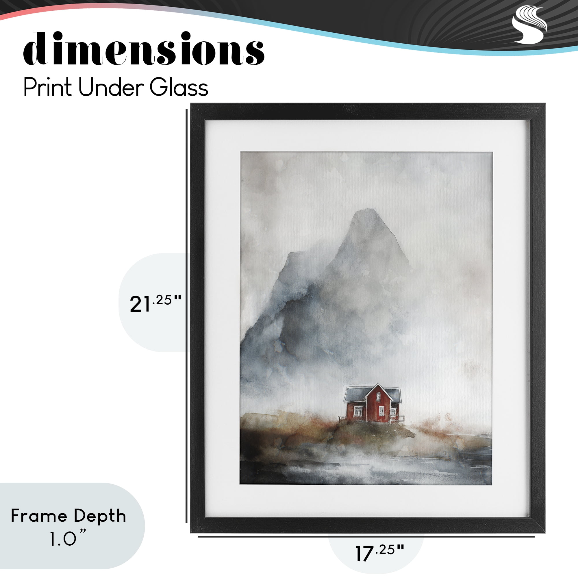 Stupell Industries Foggy Hugged Hut Black Framed Print Under Glass, design by Svetlana Aleynikova