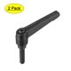 thumbnail image 1 of Mango de sujeción ajustable Uxcell M8 x 32mm métrico de 73mm con perno negro 2 paquetes, 1 of 6