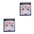 thumbnail image 4 of Vogacara Ojo cara gemas joyas Bling pegatinas de diamantes de imitación ceja temporal elegante arte disfraz fiesta Festival maquillaje colorido Vistoso 2Conjunto, 4 of 6