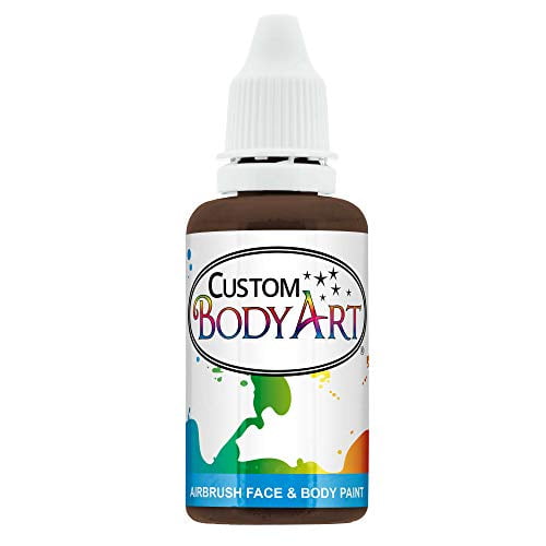 Custom Body Art 1-ounce Brown Water Based Airbrush Body Art & Face Paint