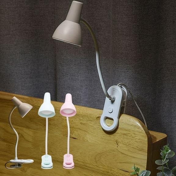 Desk Lamp Clip on Light USB Reading Light 3 Color Modes, Desk Lamp Clip Type Reading Light Clip 16 LED Button Control Lamp, Flexible Gooseneck Book Light for Reading in Bed and Desk