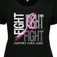 thumbnail image 4 of Inktastic Fight- Support, Care, Cure- Breast Cancer Awareness Women's Plus Size T-Shirt, 4 of 5