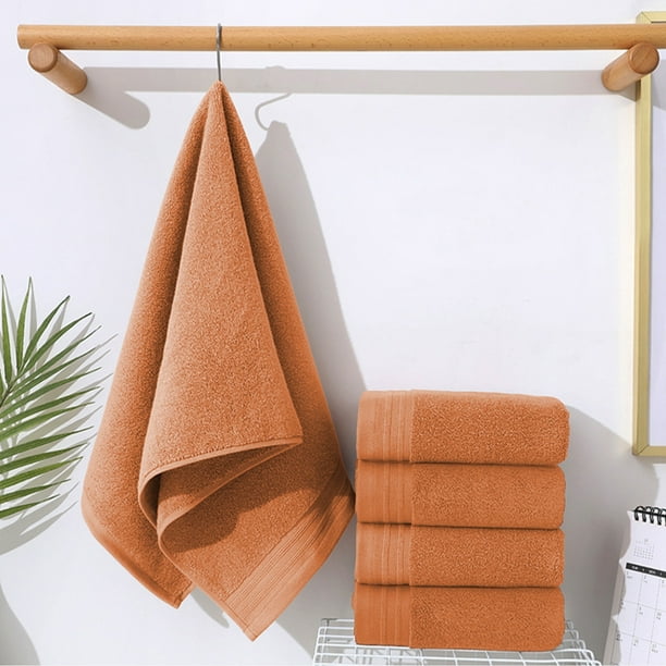 Juego de 5 toallitas blancas absorbentes reutilizables de 73 x 33 cm para piel sensible. Toalla de microfibra suave de secado rápido para limpieza facial (amarilla).
