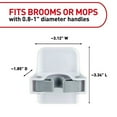 thumbnail image 3 of Command Broom and Mop Grippers Wall Hook, White, Damage Free Organizing, 3 Hangers, 3 of 12