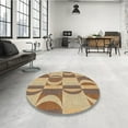 thumbnail image 4 of Ahgly Company Machine Washable Indoor Square Transitional Sienna Brown Area Rugs, 7' Square, 4 of 7