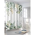 thumbnail image 3 of Eucalyptus Leaf Shower Curtain, Green Plant Country Farm Waterproof Shower Curtain Set with 12 Hooks Lightweight Washable Fabric Shower Curtains for Bathroom 72x84 Inches, 3 of 6