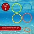 thumbnail image 5 of 6 Pack Pool Diving Toys Water Swimming Pool Diving Rings Toys for Kids Colorful, 5 of 5