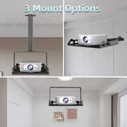 ZDSSY Black Universal Ceiling Extending Projector Tray, Height Adjustable, Universal Bracket with Concealed Cable Management