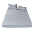 thumbnail image 2 of Home Textile Products Solid Color Japanese Yarn Dyed Single Bed Cover Pillowcase Set Bed Sheet And Pillow Case + 1 Pair, 2 of 4