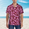 thumbnail image 4 of Lsque Orchids Flowers pattern Hawaiian Shirt for Men, Unisex Summer Beach Casual Short Sleeve Button Down Shirts-3X-Large, 4 of 9