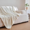 thumbnail image 6 of Simple&Opulence Cream Throw Blanket for Couch-Super Soft Fluffy Blankets for Women 50x70 Inches Cozy Lightweight Fleece Blanket for Home Décor, 6 of 6