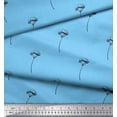 thumbnail image 2 of Soimoi Blue Heavy Canvas Fabric Cotton Ball Leaves Print Sewing Fabric Yard 58 Inch Wide, 2 of 3