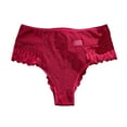thumbnail image 2 of YueHuiYing Retro Lace Thongs For Women Plus Size Breathable Seamless Cotton Panties Tummy Control High Waisted Underwear, 2 of 4