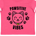 thumbnail image 4 of Inktastic Pawsitive Vibes with Pawprints and Cat Face Cat Pun Boys or Girls Toddler T-Shirt, 4 of 5
