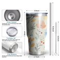 thumbnail image 6 of 30oz Pioneer Flower Tumblers Stainless Steel Tumbler with Lid and Straw,Vacuum Insulated Double Wall Travel Tumbler Cups Mug with Cleaning Brush for Coffee,Tea, 6 of 7