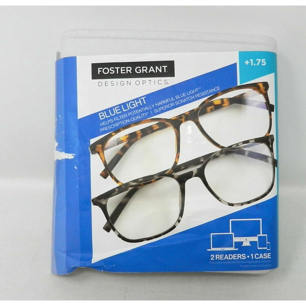 Design Optics By Foster Grant Eric Blue Light +1.75 Reading Glasses 2