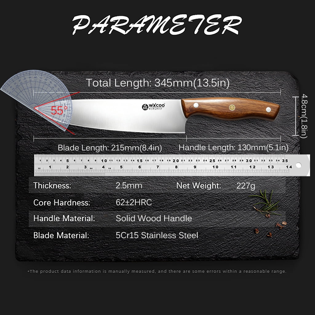 WXCOO Chef Knife for Cutting, Boning & Chopping High Carbon Stainless Steel Knife for Balance & Control