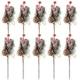 thumbnail image 6 of LOLIPPYY ULTNICE 10pcs Small Artificial Pine Picks with Red Berry and Pine Needles for Christmas Wreaths, Flower Arrangements, and Holiday Decor, 6 of 7