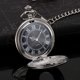 thumbnail image 4 of Reloj de bolsillo de cuarzo para hombre con esfera y cadena negras, 4 of 4