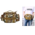 thumbnail image 4 of Sac d'Équipement de Pêche en Nylon Durable et Imperméable avec Rangement à Compartiments Multiples - Idéal pour Pinces, Appâts, Leurres et Moulinets - Sac Polyvalent pour la Taille/épaule en Options Camouflage, Coyote et Noir, 4 of 6