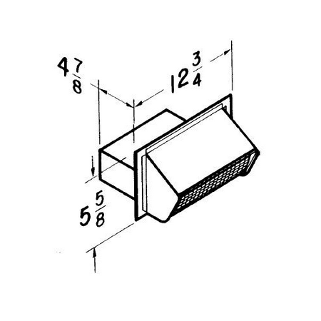 Broan Wall Cap - Broan 649 3-1/4