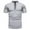 Gray, variant on HAiming Mens Short Sleeve Shirt Plain Stand Collar Button Muscle Slim Pullover Tops Summer Casual Solid Color Blouse