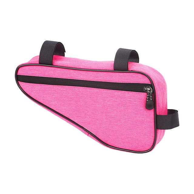 Bicycles Front Tube Bag Road Bikes Anti-scratched Hanging Triangular Packing Bags Pouch Keys Wallet Saddle Holder Pocket Outdoor Pink