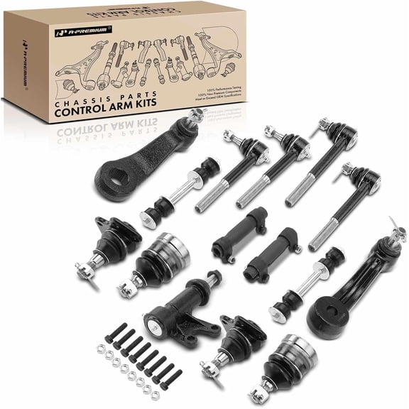 A-Premium 15Pcs Front Suspension Kit Idler Arm Pitman Arm Sway Bar Link Tie Rod End Ball Joint Compatible with Chevrolet Tahoe GMC Yukon C1500 C2500 Suburban C3500