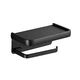 thumbnail image 1 of Caja de papel higiénico, estante para inodoro, papel higiénico, rollo de papel higiénico, se puede colocar en el teléfono celular, perforador de pared libre (negro) LingWen 8390615506588, 1 of 1