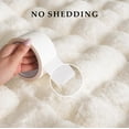 thumbnail image 4 of ROSEKIND Ultra Soft Cozy Faux Fur Throw Blanket, Fuzzy Plush Thick Bubble Blanket| White|50x60inch, 4 of 8