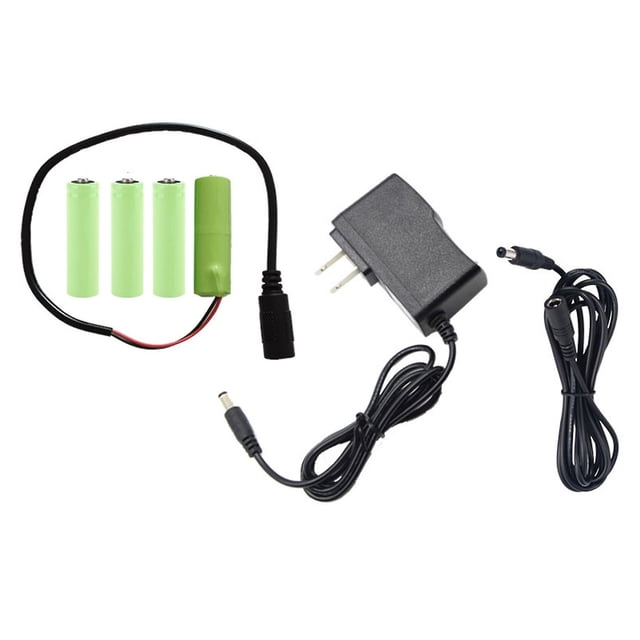 Eliminador de batería Lr6 Aa 6v 2a adaptador de corriente puede reemplazar 4 baterías Aa, 6,5 m EE. UU. Regulación Feliz Sencillez