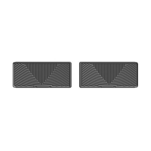 Weathertech Floor Mat W342 All-Weather; Direct-Fit; Deeply Sculpted Channels; Black; Thermoplastic Elastomer TPE; 2 Piece