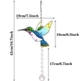 thumbnail image 2 of Moyic Ventana colgante colibrí Suncatcher cristal ventana pájaro Panel jardín decoración regalo para amantes de las aves Decoración del hogar Azul + caja de cartón corrugado Moyic HA040703-01, 2 of 6