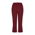 thumbnail image 7 of Diufon Womens Capris Spring Summer Slim Yoga Capri Pants Stretchy Side Split Athletic Running Gym Leggings, 7 of 7