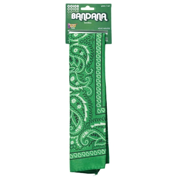 Forum Novelties Green Bandana Costume Accessory for Halloween with Classic Western Paisley Pattern