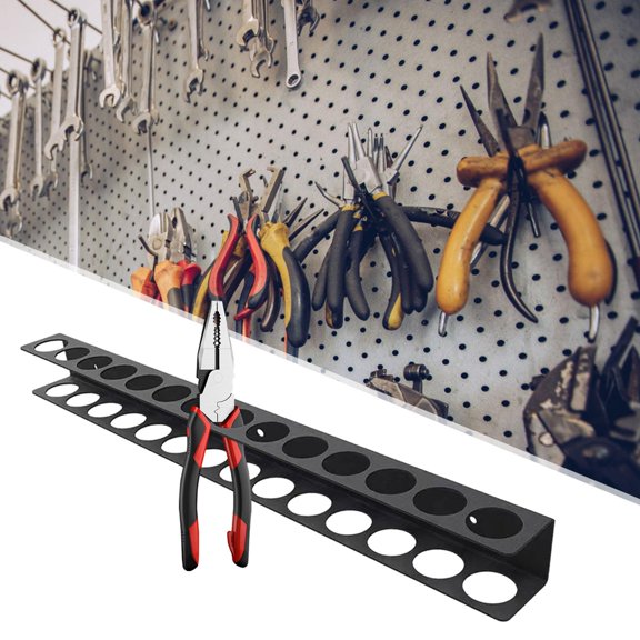 Colaxi Screwdriver Organizer Wall Mounted Screwdriver Storage Rack Easy to Install Metal Storage Holder Hand Tool Organizer for Shed Large Hole