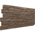 thumbnail image 3 of Ekena Millwork 48 5/8"W x 24 3/4"H x 1 1/4"D Cascade Stacked Stone, EverStone Faux Stone Siding Panel, Autumn Bronze, 3 of 11